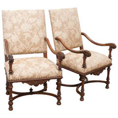 Pair of Renaissance Revival Fauteuils