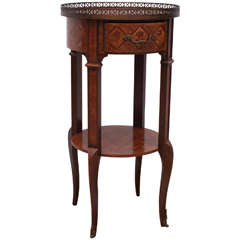 French Louis XVI Style Parquetry Gueridon
