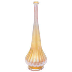 Early Tiffany Favrile Cabinet Glass Vase L.C.T.