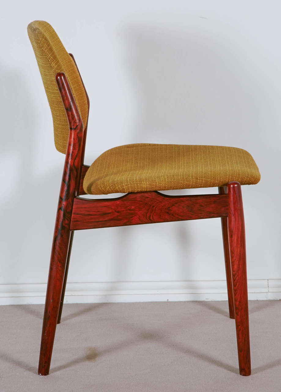 Mid-20th Century Set of Six Danish Design Rosewood Chairs by Arne Vodder, Sibast Edition For Sale