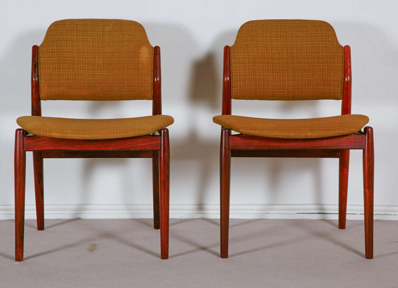 Set of Six Danish Design Rosewood Chairs by Arne Vodder, Sibast Edition For Sale 6