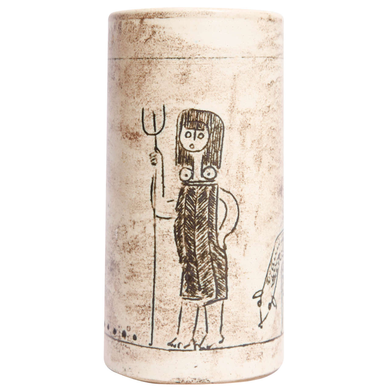 Jacques Blin Cylindrical Vase For Sale