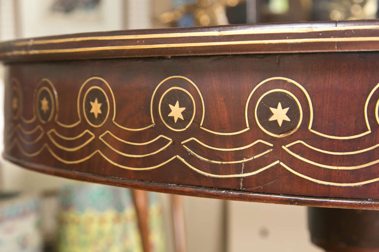 Unusual Anglo-Indian Brass Inlaid Center Table 5