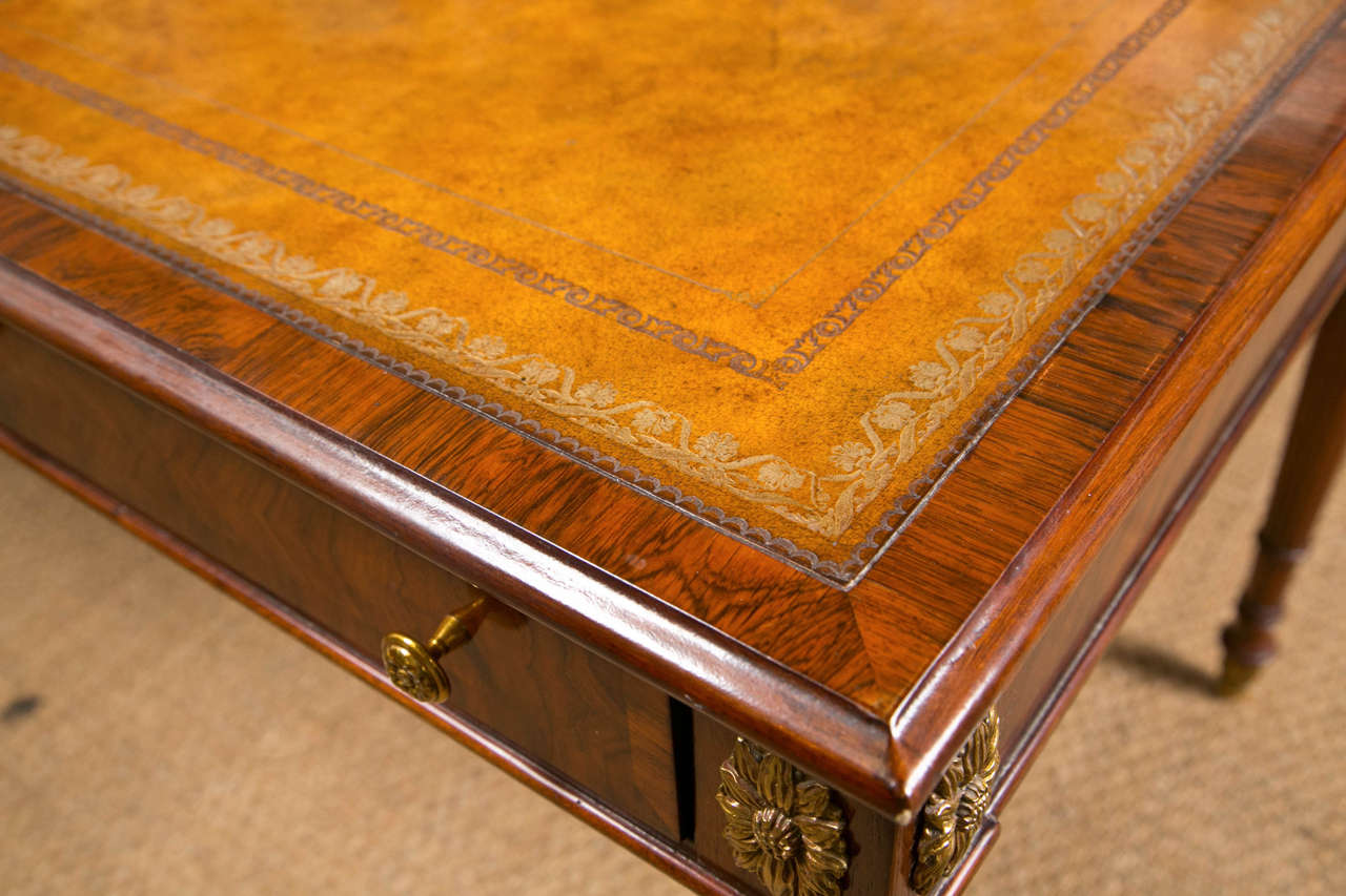 Sheraton Style Leather Top Writing Table 5