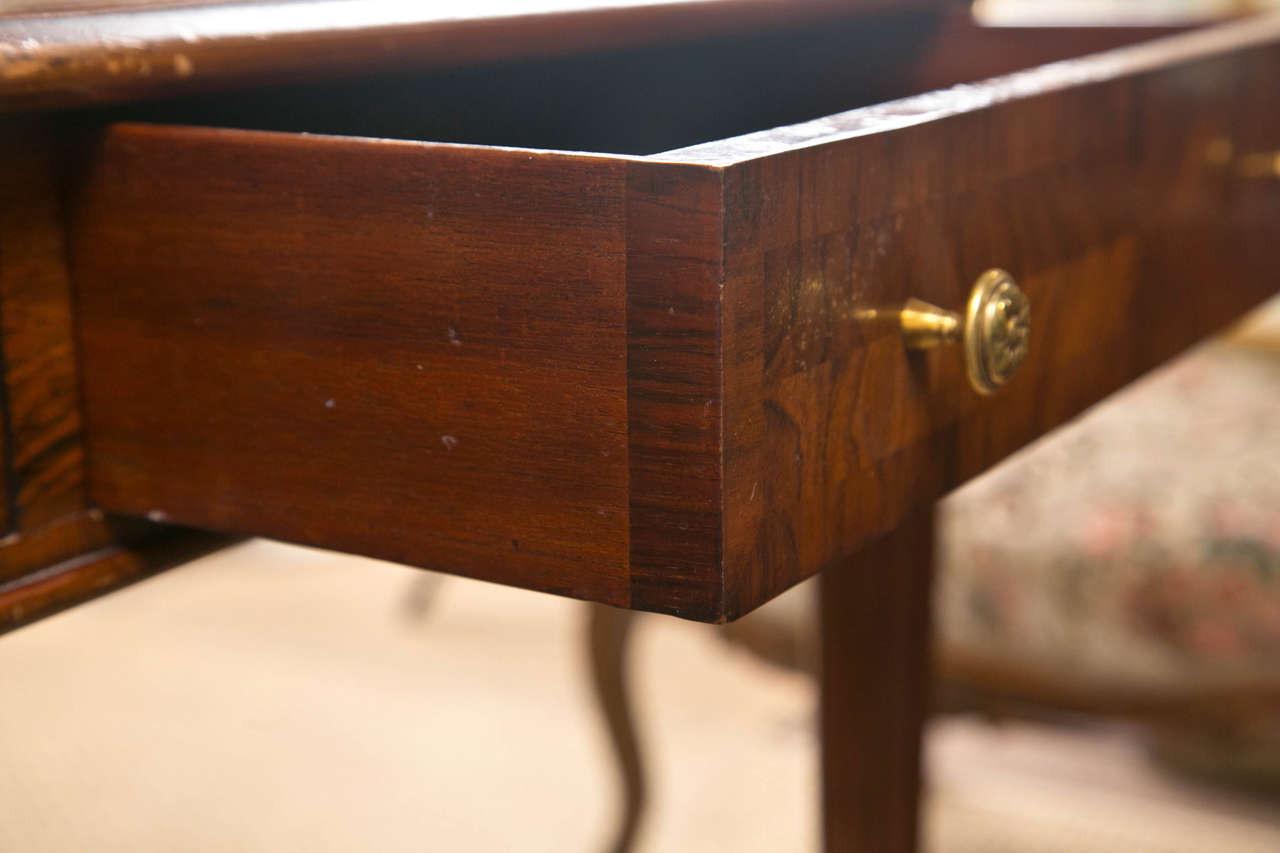 Mid-20th Century Sheraton Style Leather Top Writing Table