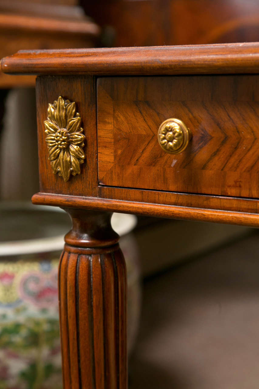 Sheraton Style Leather Top Writing Table 1