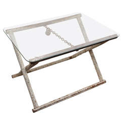 Industrial Side Table with Lock