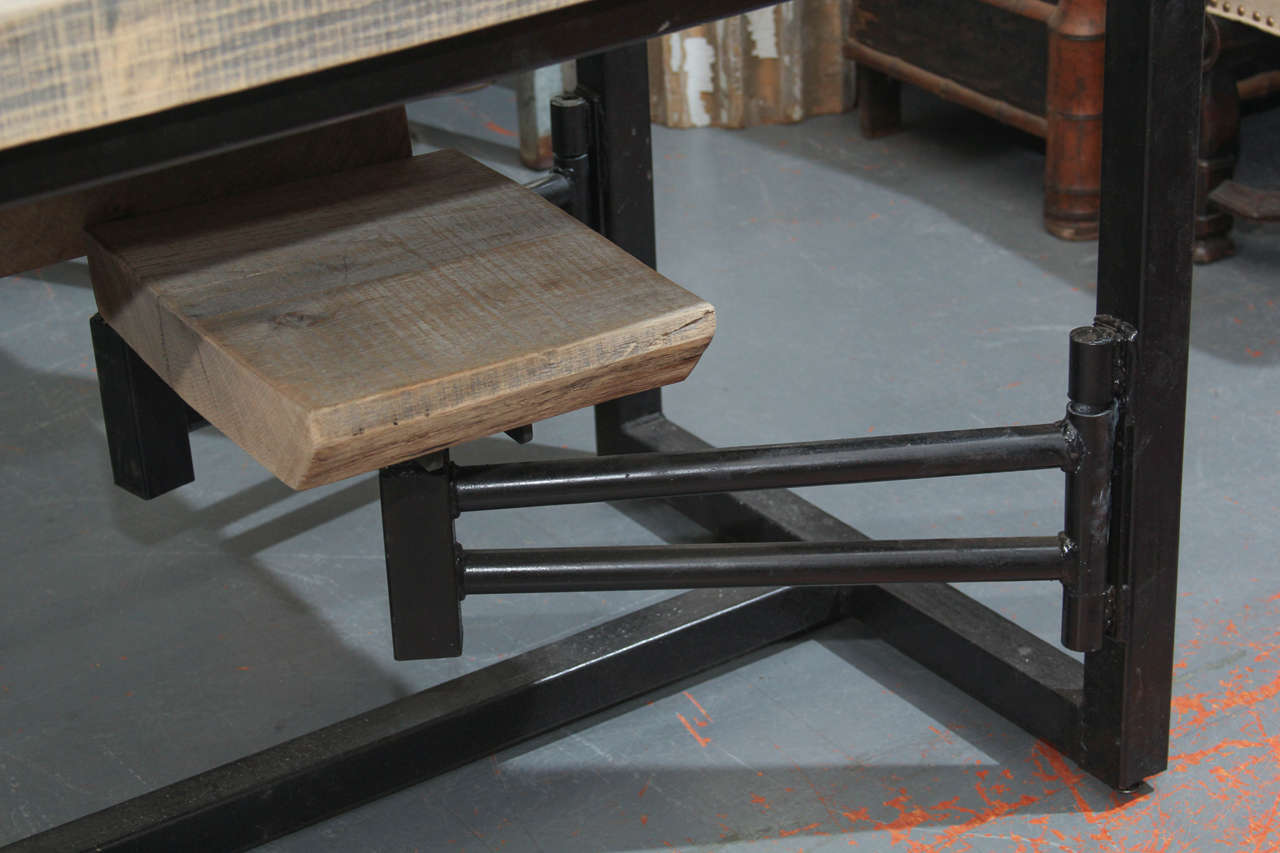 Swing Out Seat Industrial Base Table 2