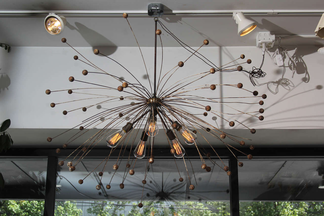 Vintage Overscale Sputnick-ish Chandeliers In Distressed Condition In Seattle, WA