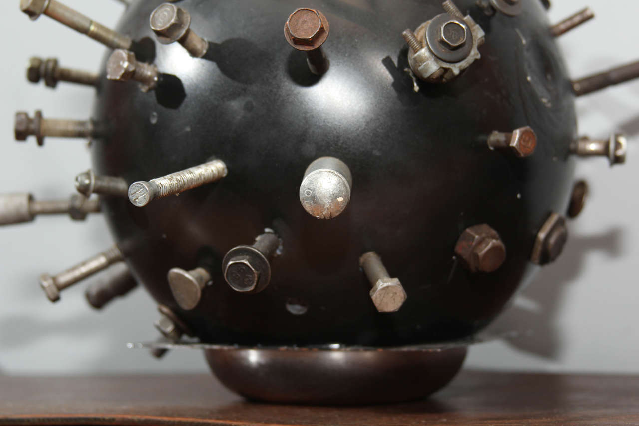American Folk Art Sputnik Bowling Ball Sculpture For Sale