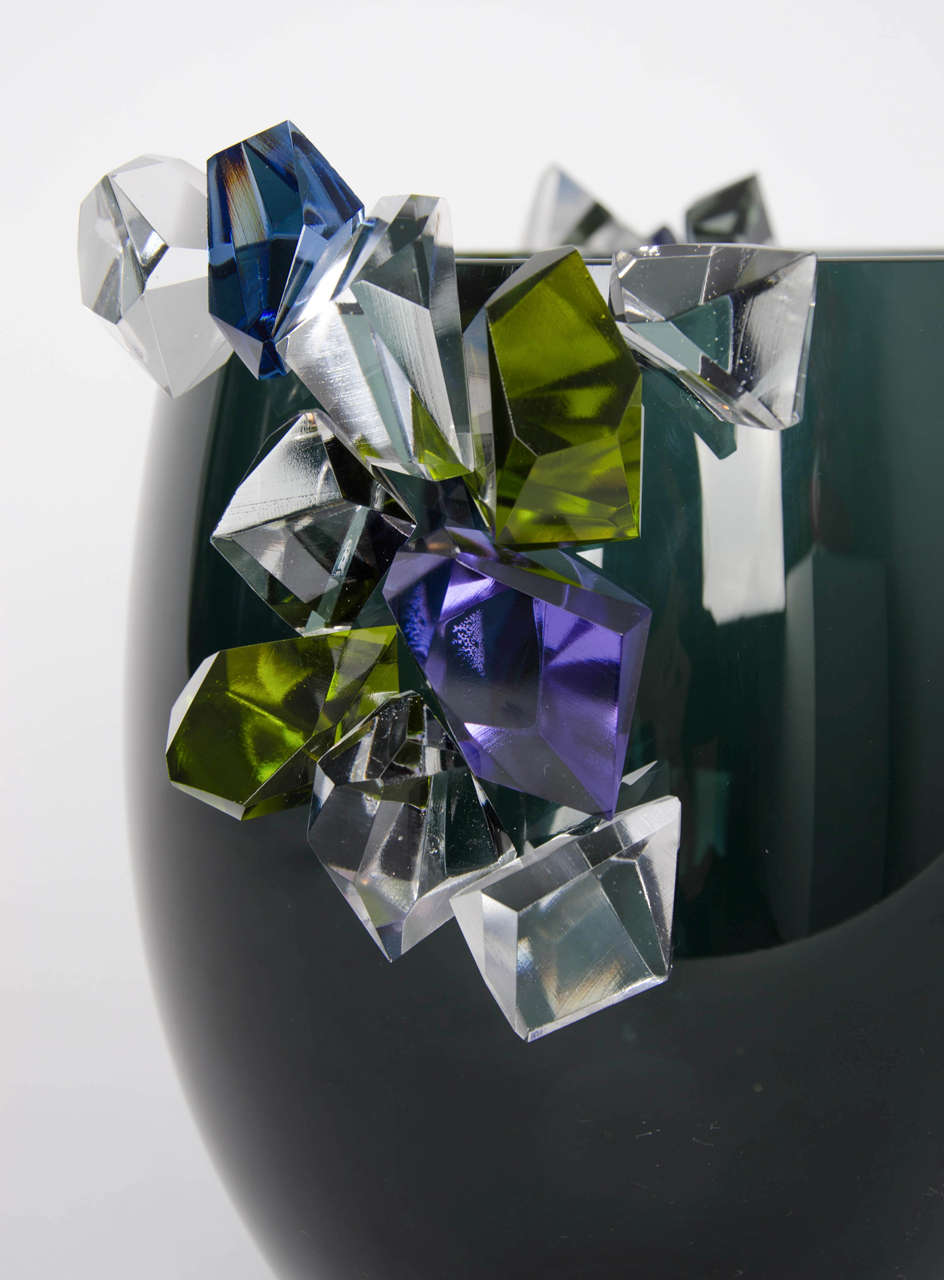 British Cristalline Vase in Grey by Hanne Enemark