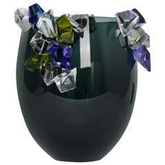Cristalline Vase in Grey by Hanne Enemark