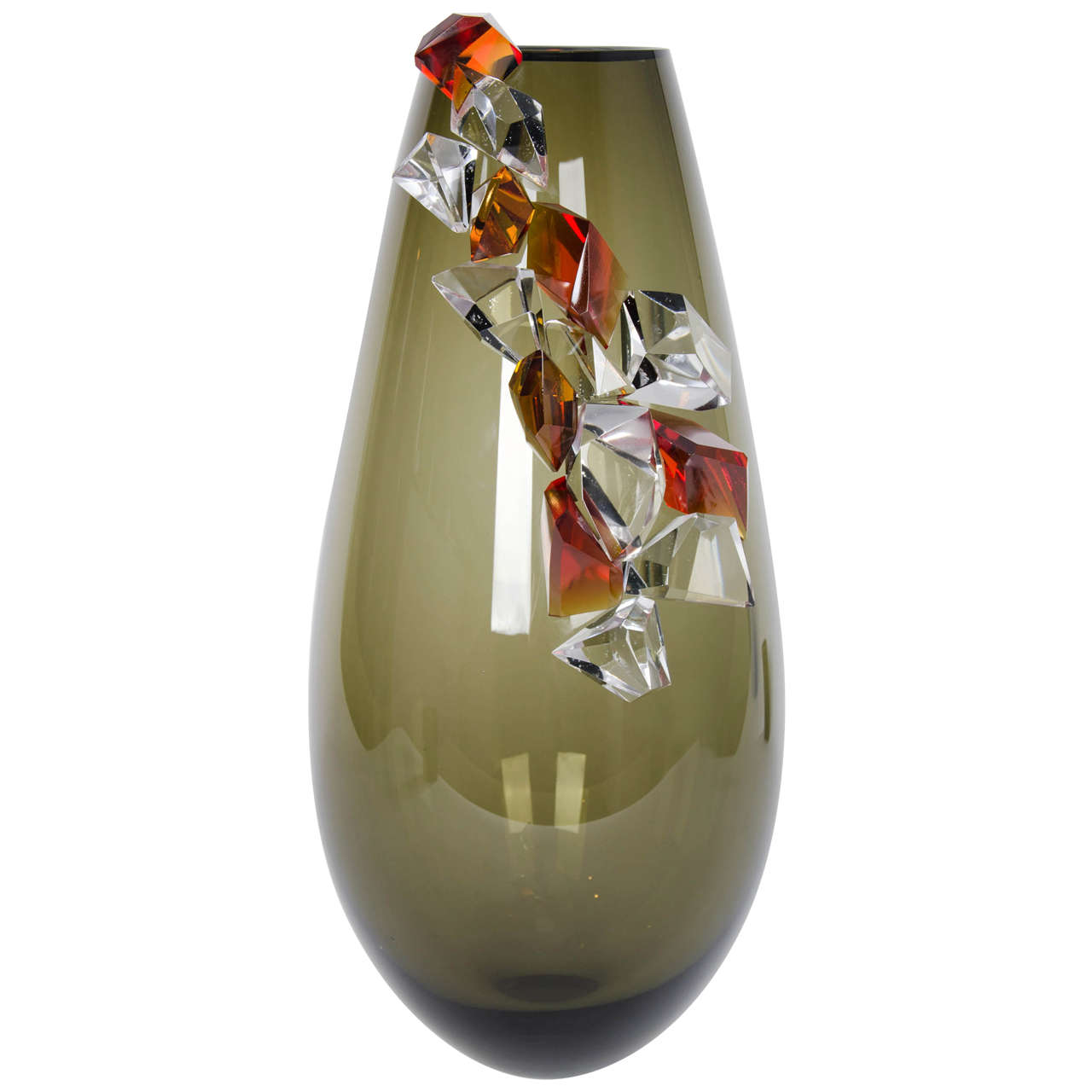 Crystalline Vase in Tobacco at 1stdibs