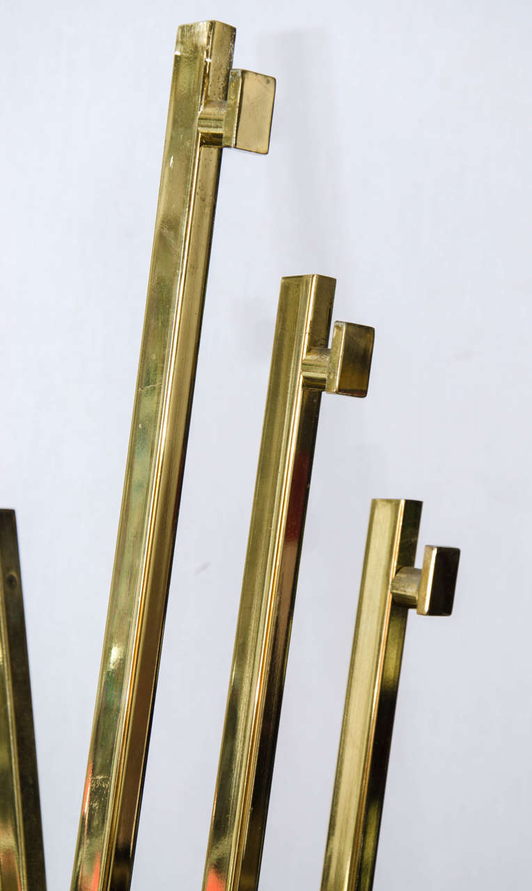 20th Century Coat hanger in brass attributed to Romeo Rega Italian 70's