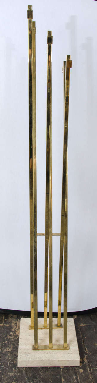 Coat hanger in brass attributed to Romeo Rega Italian 70's 3