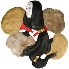 Figure of Geisha in Painted Terracotta