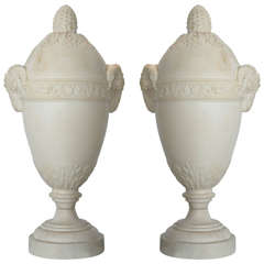 An 18th Century Adam Period Statuary Pair of Vases 