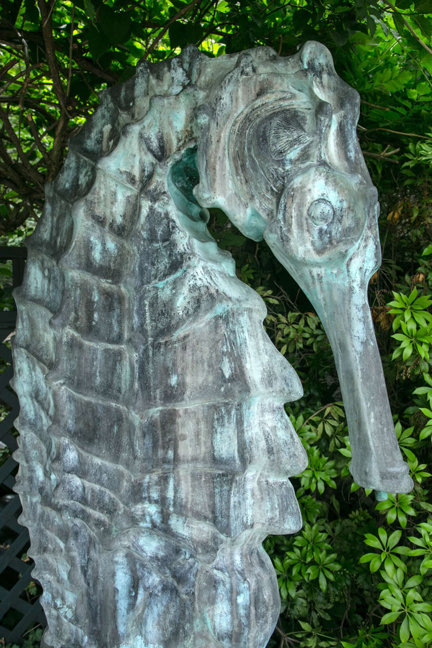 Cast Bronze Seahorse Fountain
