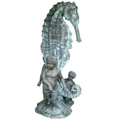 Bronze Seahorse Fountain