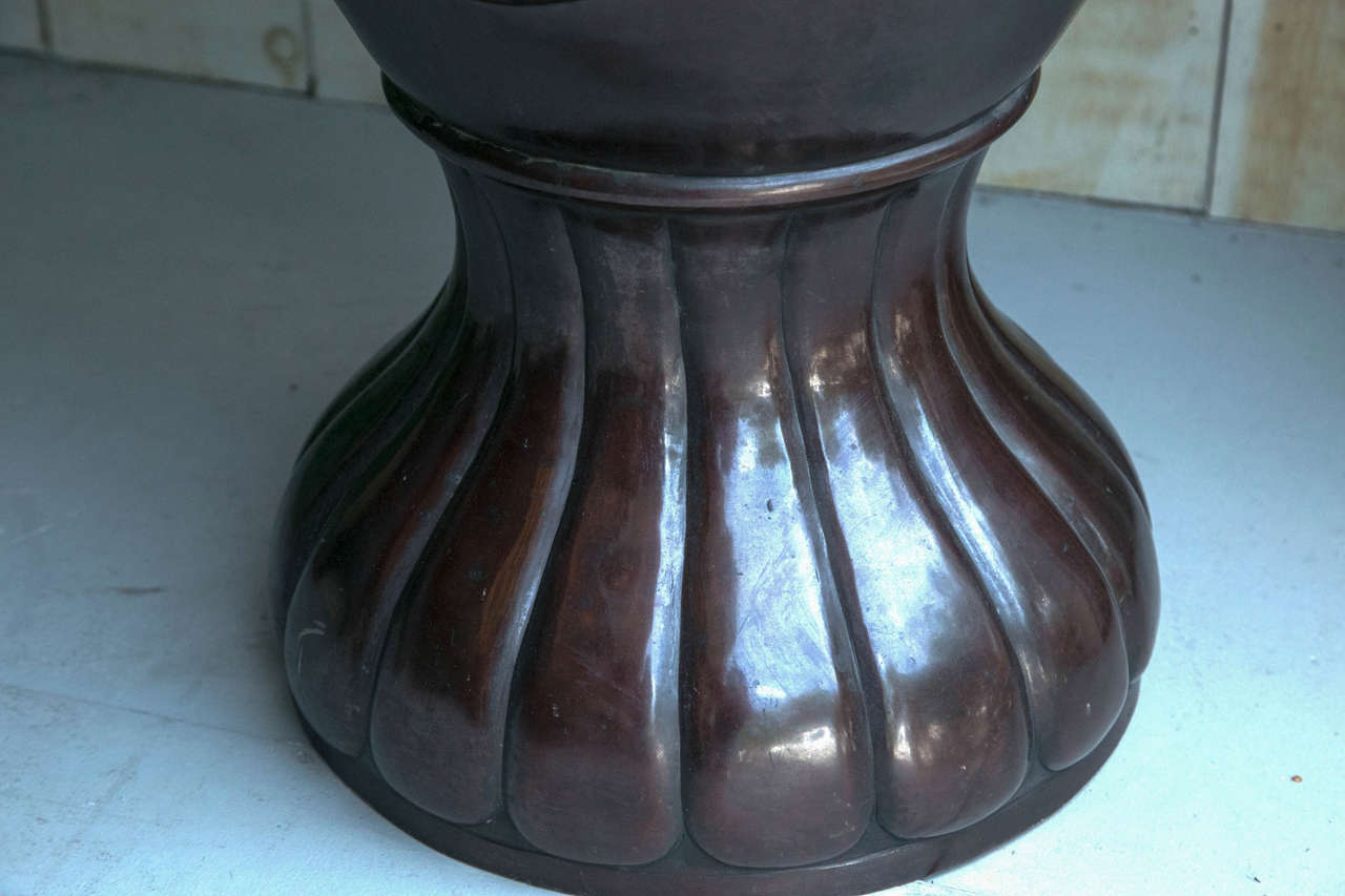 Pair of Japanese Bronze Floor Vases For Sale 2