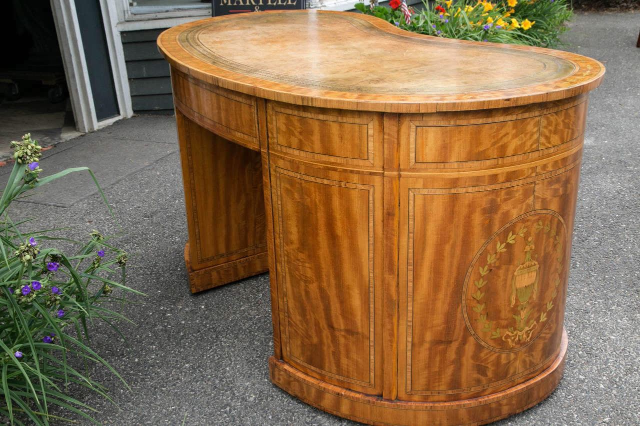 Edwardian Kidney Shaped Desk For Sale 1