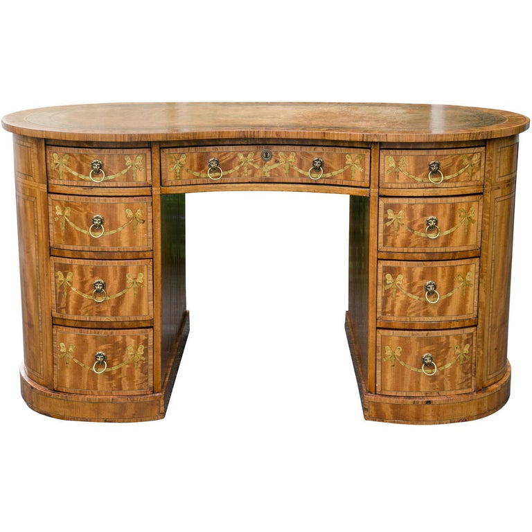 Edwardian Kidney Shaped Desk For Sale At 1stdibs