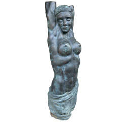 Mid Century Bronze Nude of a Female 12