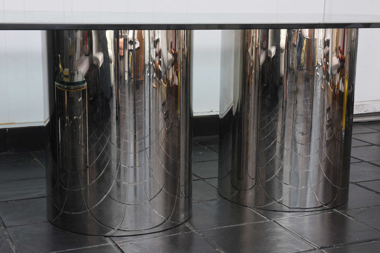 20th Century Steel Drum Pedestal Dining Table