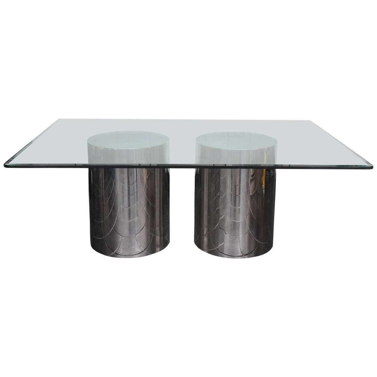 Steel Drum Pedestal Dining Table