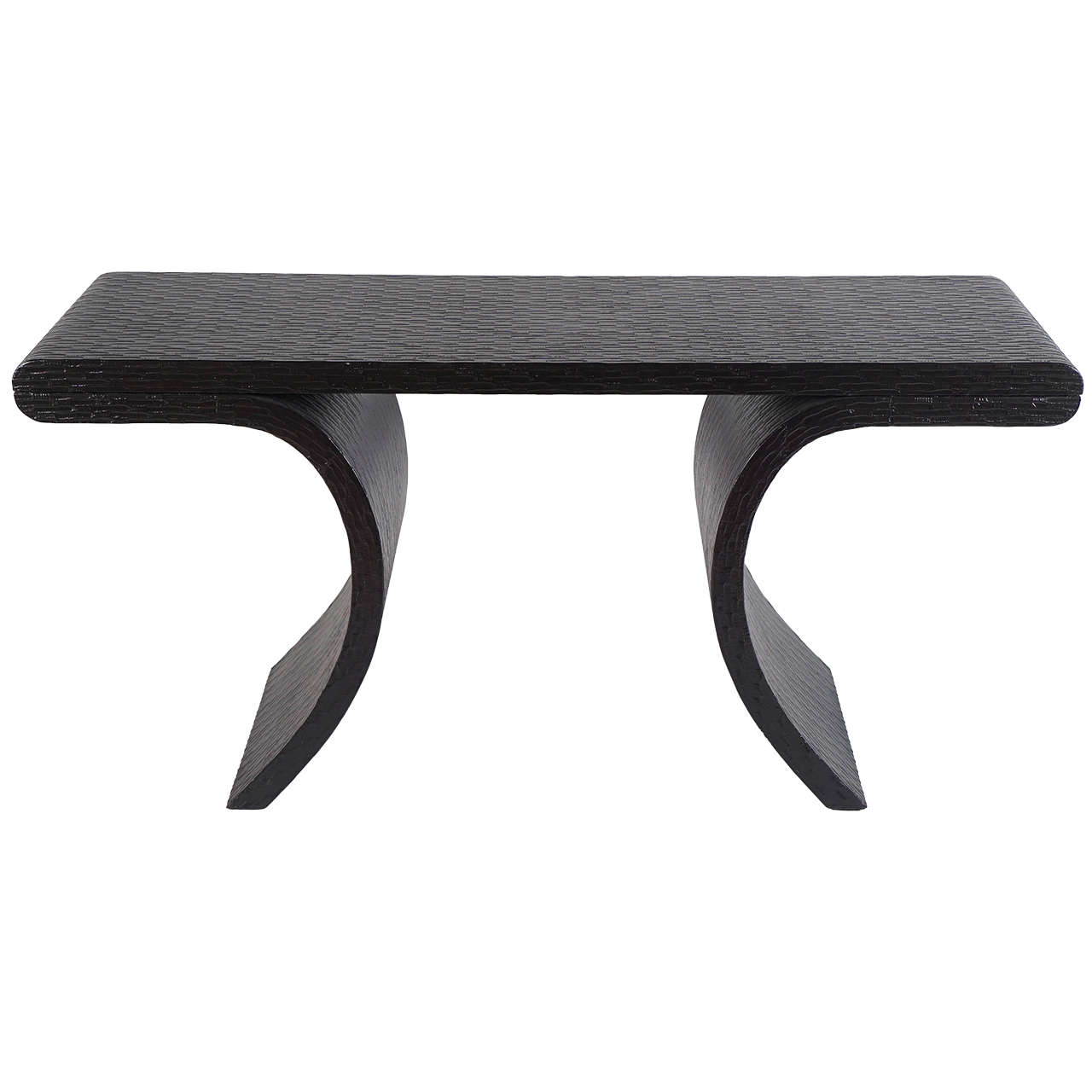 Textured Black Console Table by Thayer Coggin