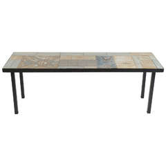 Tile-Top Cocktail Table in the Style of Roger Capron