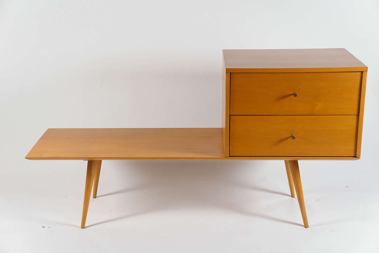 Mid-Century Modern Planner Group Entry Bench by Paul McCobb for Winchendon