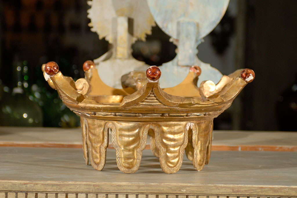Wood Gilded Crown