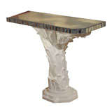A Contemporary Pedestal Console Table