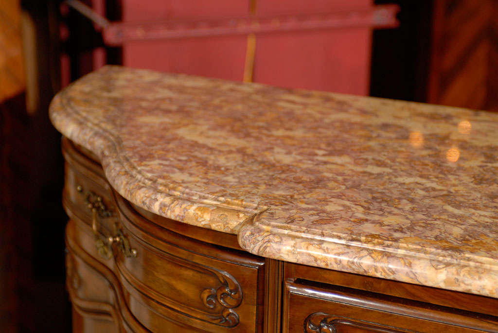 Rococo Marble-Topped Sideboard For Sale
