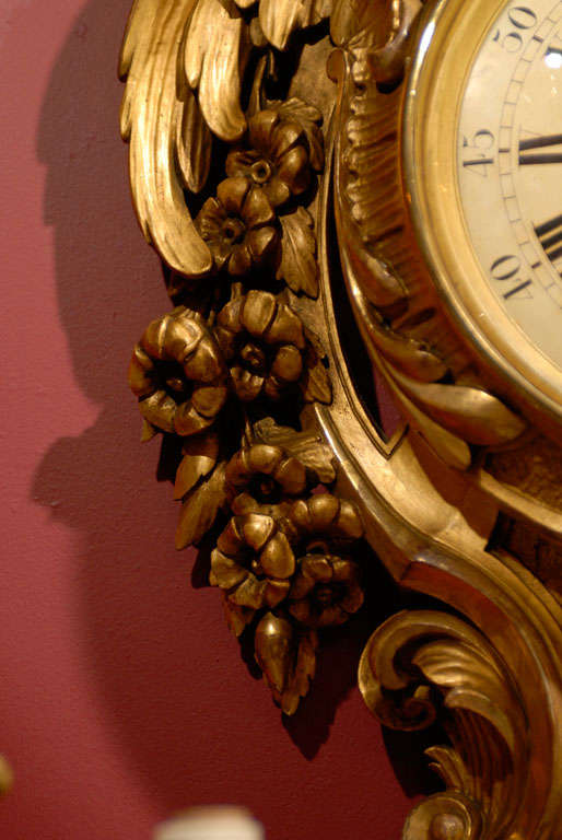 Giltwood Cartel Clock For Sale 2