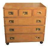 Vintage Baker Leather coverred Bachelor's Chest of Dreawers
