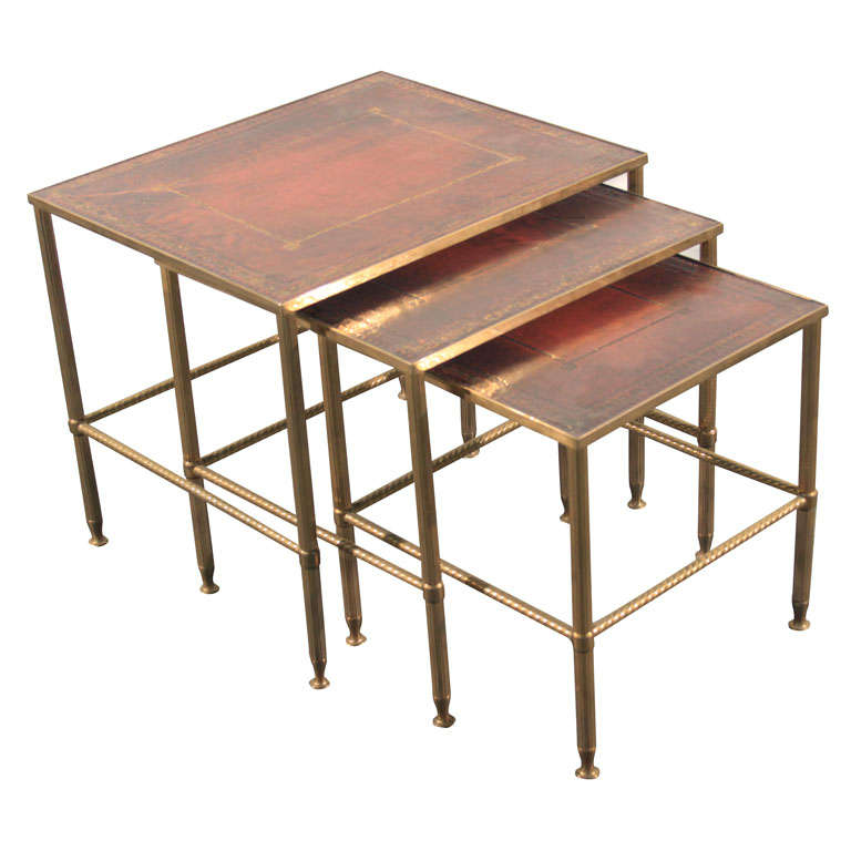 Set of Bagues Style Nesting Tables For Sale