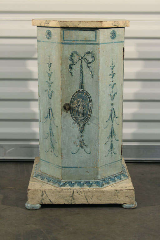 Octagonal Painted Cabinet