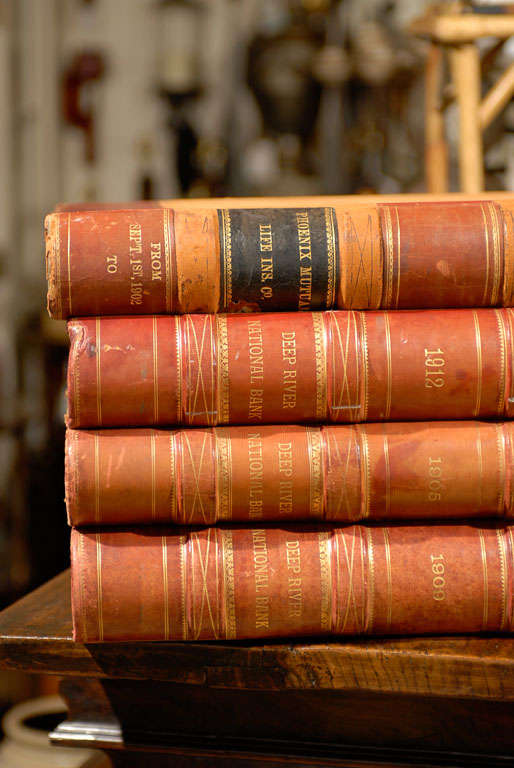 Set of Four Early 20th Century Ledgers, circa 1902-1912 In Good Condition In Atlanta, GA