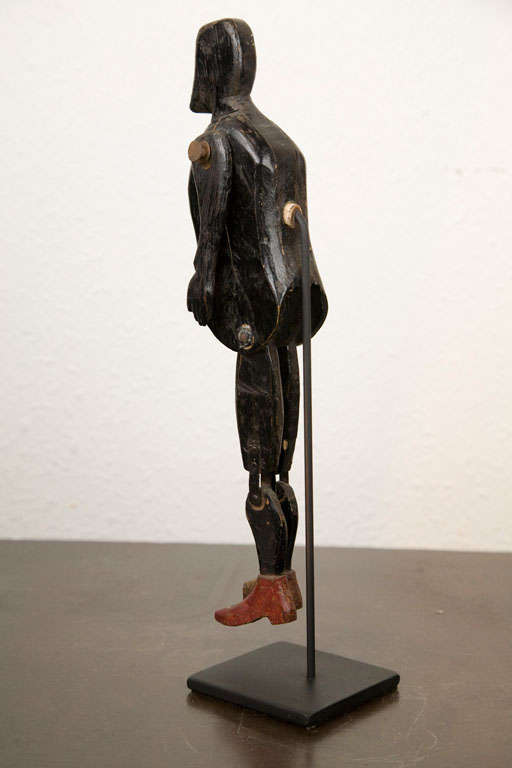 Vintage Articulated Figure with Red Shoes
