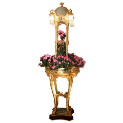 End of 19th Century Jardinière with Four Lights at Top