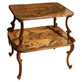 1870s Two Shelves Walnut Side Table 1870s Two Shelves Walnut Side Table