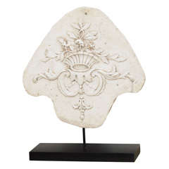 Antique Plaster Mold On Black Base