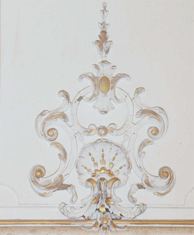 Pair Of 19th Century Grandiose Painted Chateau Doors For Sale 2