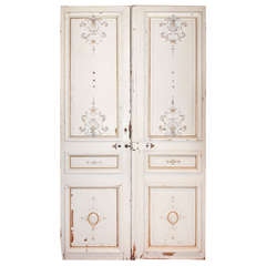 Pair Of 19th Century Grandiose Painted Chateau Doors