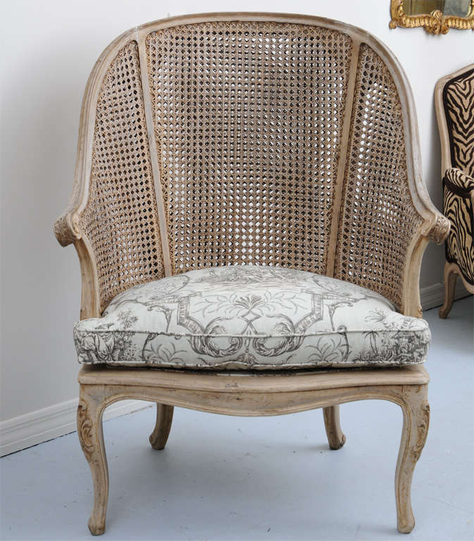 Unique Louis XVI Style Caned High Back Chair
