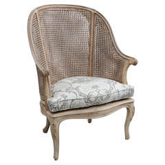 Vintage Unique Louis XVI Style Caned High Back Chair
