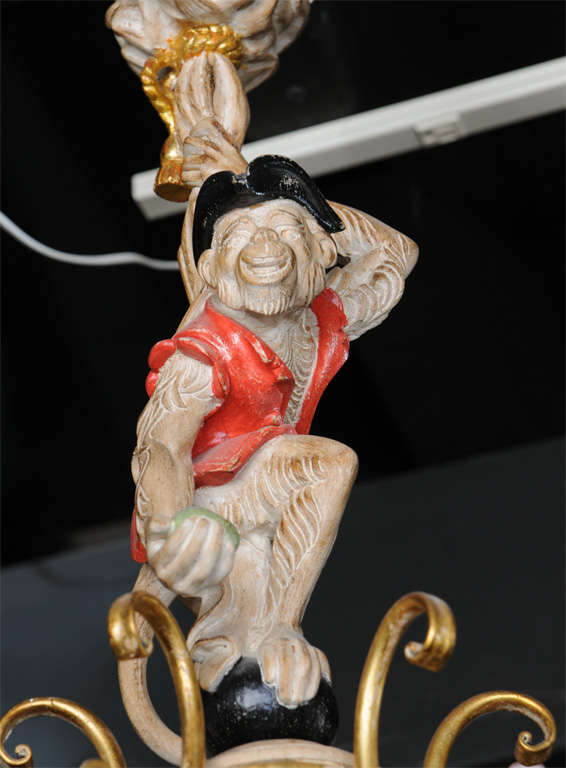 monkey chandelier antique