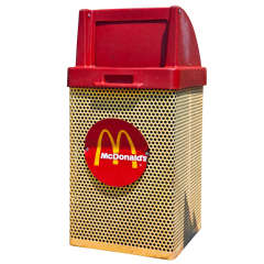 Retro McDonald's Trash Bin